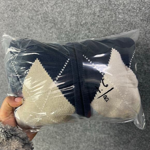 Lacoste Argyle‎ Blue Sweater Knit Full Zip Men's Size 6 - Picture 12 of 12